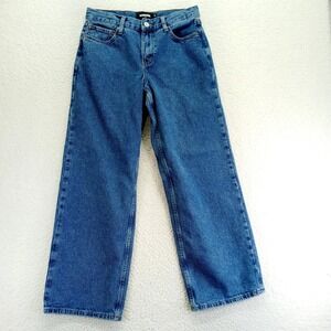 RSQ Boys Baggy Wide Leg Jeans Blue Wash Denim Size 18 Streetwear Skater
